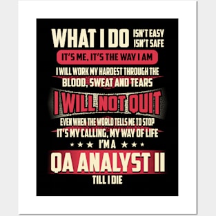 Qa Analyst Ii What i Do Posters and Art